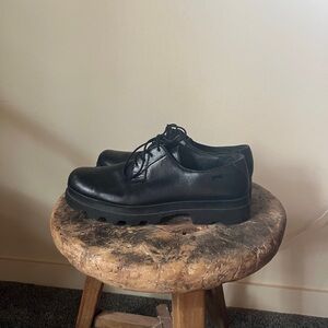 Camper Black Leather Loafers